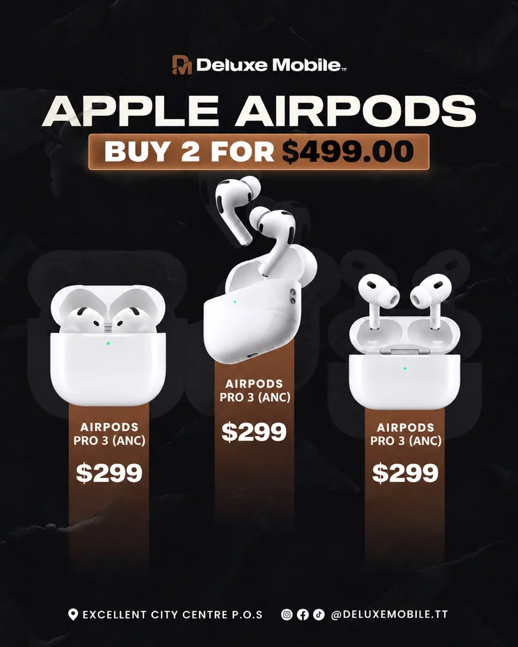 Apple AirPods: buy 2 for $499, AirPods Pro 3 (ANC) $299 each